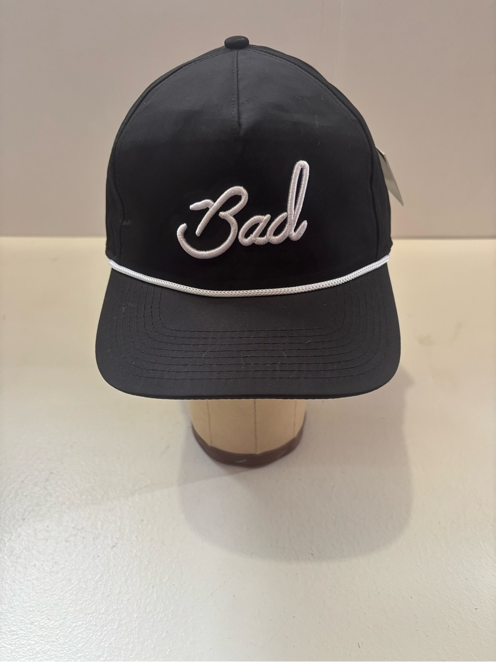 NEW - Bad Birdie "BAD" Rope Golf Hat - Black - One Size
